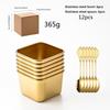 Juego de 12 Piezas de Cuenco para Salsa de Acero Inoxidable 304, Cuenco Dorado para Salsa, Plato para Condimentos, Taza para Salsa, Cuenco para Salsa de Mermelada con Cuchara