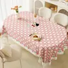 Toalha de Mesa Impermeável e à Prova de Óleo Xadrez Fresca e Simples, Toalha de Mesa de PVC Resistente ao Calor, Protetor de Superfície de Mesa de Centro de Luxo Leve de Alta Qualidade