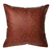 Europeo y Americano Funda de Cojín para Sofá Cama Cuero PU para Coche Funda de Almohada Hogar Cojín Cuadrado Hecho