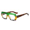 Nuevos lentes planos transfronterizos Europa y Estados Unidos gafas de sol irregulares gafas de sol ins viaje calle color gafas de sol mujeres