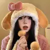 Novo Chapéu de Urso de Pelúcia de Inverno 2025 para Mulheres, Chapéu com Capuz Espesso e Quente para Adultos com Proteção para Orelhas, Estilo Fofo Lei Feng