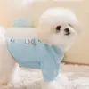 Cachorro de Orelhas Grandes Co-Branded Roupa para Cachorro Outono e Inverno Forrada com Fleece Quente Moletom de Duas Pernas Teddy Panda Gato Roupas para Pet