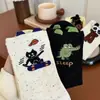 Calcetines a Media Pantorrilla, Calcetines Divertidos de Dibujos Animados para Mujer, Delgados Estilo Primavera y Otoño, Versión Coreana de Moda, Calcetines Largos, Estilo Japonés Lindo, Verano