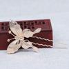 Yiwu cor raio de ouro cobre banhado a ouro DIY ponto de gota de óleo borboleta esmeralda grampo de cabelo grampo de cabelo em forma de U acessórios de adorno de cabeça B2895