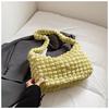Nova Bolsa Elegante Feminina com Grande Capacidade, Bolsa Tote Bolha em Formato de Nuvem, Bolsa de Ombro Plissada Casual Puff de Nicho para o Dia a Dia