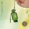Exquisito saquito perfumado estilo antiguo, saquito de artemisa, colgante para teléfono móvil, bolsa de fragancia tejida bordada portátil, accesorio colgante para coche