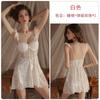 Pijama Sexy de Lujo Ligero Guiruo Suave de Terciopelo Fruncido con Almohadilla para el Pecho Talla Grande Camisón de Tirantes Ropa de Abrigo Traje de Mujer 4769