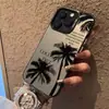 Funda de Teléfono Estilo Inglés con Palmera de Coco de Verano Transfronteriza Adecuada para Apple 17/16/15/14 Pro, 15 Pro Max, 13/12, Colorida
