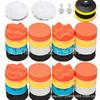 Set de Esponjas de Pulido para Detallado de Autos de 3-10.9 Pulgadas, Almohadillas de Esponja Planas y Onduladas, Rueda de Pulido