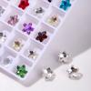 Venta al por mayor de joyas para uñas, transparentes, con punta puntiaguda, súper brillantes, grandes, torcidas, con forma de corazón, hacha, gotas de agua, mariposa cuadrada gruesa, diamante blanco, accesorios para uñas