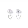 Moda Europea y Americana Minimalista Personalidad Estilo Ins Pendientes Huecos de Perla Diseño de Nicho Transfronterizo Pendientes de Acero Inoxidable de Dragón para Mujer
