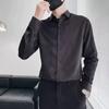 Camisas de Manga Larga a Cuadros para Hombre Primavera y Otoño Marca de Moda Guapo Ropa Slim de Moda Camisas Casuales para Hombre
