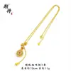 Tienda de Oro Mismo Estilo Collar de Moño Chapado en Oro Incrustado de Diamantes, Cadena para Clavícula con Colgante de Esmeralda de Imitación de Lujo Ligero de Moda para Mujer