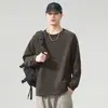 Sudadera de moda completamente nueva con cuello redondo, diseño de retazos para primavera y otoño, elegante y simple, top casual versátil para hombre