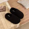 Pantuflas de algodón para mujer para invierno y exteriores, de suela gruesa, con diseño de punta cerrada, forro de felpa, suela suave, adecuadas tanto para el hogar como para ir al trabajo, talón completamente cerrado, versátiles y cálidas