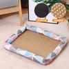 Canil de verão para cães, tapete de vime, colchão para cães, canil quadrado de verão, canil de gato resistente a mordidas, tapete de gelo antiderrapante, suprimentos para animais de estimação à prova de umidade