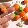 Brinquedo de Comida Simulada Fruta Uva Laranja Vegetal Resina Estereoscópica Acessórios Brincos DIY Pingente de Brincos Materiais