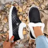 Zapatos Planos de Algodón de Invierno Transfronterizos para Mujer, Forrados de Felpa, Engrosados, Cálidos, Talla Grande, Bloques de Color, Zapatos de Algodón Casuales sin Cordones Venta al por Mayor