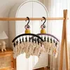 Tendedero de ropa con personaje Motti de dibujos animados con múltiples pinzas para uso doméstico en balcón, tendedero a prueba de viento para calcetines, ropa interior y prendas pequeñas