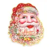 Decoraciones Navideñas Papel Árbol de Navidad 3D Cabeza de Papá Noel Pegatinas Pegatinas para Puerta Pegatinas para Ventana Juego de Pareja