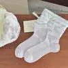 Medias de Seda para Mujer, Estilo Delgado de Verano, Estilo Japonés, Calcetines Cortos Huecos de Puntos Estilo Ins, Calcetines Casuales Versátiles Lisos Sin Costuras