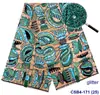 Algodón Africano Ankara Imitación Estampado de Cera Moda Brillo + Cristal Juego de Cera