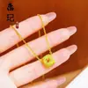 Tienda de Oro Mismo Estilo Collar de Corazón Picado Chapado en Oro Alta Retención de Color Floral Mariposa Moneda de los Cinco Emperadores Collar Venta al por Mayor