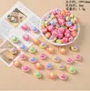 Acrílico Cor AB Cor Sólida Duas Cores Doce Borboleta Contas Corrente para Celular Corda de Cabelo Contas Soltas Acessórios para Joias DIY Atacado