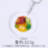 Chaveiro de Prato de Comida Simulada Pvc Miniatura Prato de Comida Simulado Cozinhar Brinquedo de Faz de Conta Restaurante Pequeno Presente