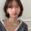 Pendientes de Aro Ovalados Lisos Geométricos Cepillados Retro para Mujer Lujo Ligero Nicho Alta Gama Aguja de Plata Cierre de Oreja Pendiente Exquisito de Moda