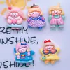 Cara Brillante Linda Niña Gordita Niña Gordita Gel de Crema Accesorios para el Cabello Funda para Teléfono Móvil Accesorios Pasador Accesorios de Resina Parche