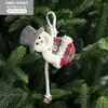 Enfeites de Tecido Amazon Transfronteiriços Papai Noel Rena Árvore de Natal Decorações de Janela Acessórios Decorativos Atacado Estampagem Dourada