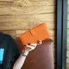 Cartera de Mujer Bolso de Mano Largo para Mujer Estilo Nuevo Piel Genuina Tendencia Simple Multifuncional Bifold Cartera de Mano para Mujer