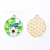 Copa Mundial de Fútbol Joyería con Goteo de Aceite Accesorios Colgante de Collar DIY Cadena para Teléfono Móvil Colgante de Llavero Hecho a Mano