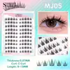Pestañas Postizas Individuales Autoadhesivas 10 Filas No Requieren Pegamento Pestañas de Racimo Naturales Moda Extensión de Pestañas para Maquillaje Diario