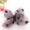 Accesorios para la cabeza de gasa con lazo grande y lunares de insectos de estilo coreano para niños, accesorios para bolsos y ropa DIY