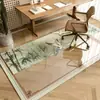 Cadeira de Escritório Giratória para Casa Tapete de Entrada PVC Semitransparente Cadeira de Estudo Impermeável e Resistente ao Desgaste Personalizável
