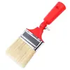 Pincel Personalizado Cerdas Mango Rojo Pincel Pintura Látex Herramienta Industrial Pincel No Pierde Pelo Logotipo Impreso