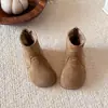 Botines Cortos Retro de Ante para Niños Otoño Invierno Niñas 2026 Suela Suave Botas Martin Nuevas Versátiles Bebé Birken Botas de Algodón