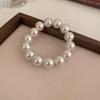 Pulseira de Pérolas Elástica Simples Retrô Francesa para Meninas, Pulseira de Contas, Pulseira de Joia de Mão de Alta Qualidade