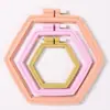 2026 Aro de Bordado Hexagonal Abs Colorido Herramienta para Punto de Cruz Aro de Bordado Suave Herramienta Auxiliar de Bordado