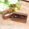 Nueva Caja para Anillos Largos Caja Magnética Cuatro Anillos Caja de Joyería Empaque de Nogal Negro para Joyería Empaque de Joyería Propuesta Mujeres
