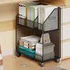 Suporte para Armazenamento de Arquivos Suporte para Armazenamento de Pastas de Mesa Caixa de Armazenamento sob a Mesa Multicamada Grande Capacidade Porta-Livros Organização de Dados