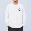 Camiseta de manga larga de algodón pesado de 260 g para hombre, estilo americano, con base interior, cuello redondo, para otoño