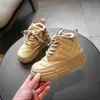 Botas de Cuero para Niños 2026 Otoño/Invierno Nuevo Estilo Más Terciopelo Doble Capa Algodón Cálido Engrosado Cuadros Niños y Niñas Botas Martin Transfronterizas Modernas