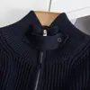 M Estilo europeo y americano transfronterizo 2026 nueva moda elegante cárdigan de punto con diseño de cremallera para mujer 05634563401