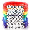 Pulseira de cerâmica macia com vitalidade brilhante e arco-íris de sete cores da Europa e dos Estados Unidos com embalagem de cartão atacado de pulseira