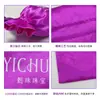 Bolsita de satén morado con cordón para guardar joyas, se puede imprimir con logotipo, bolsa para empaquetar regalos
