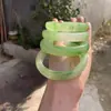 Pulsera Redonda de Cristal Verde Oscuro en el Mismo Estilo que en Xiaohongshu, Pulsera de Hada Fresca y Versátil, Pulsera de Nuevo Estilo Chino