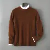 Baicai Rong 2026 Nuevo Suéter de Lana para Hombre Otoño/Invierno Cuello Semi Alto Casual Cálido Base de Punto para Negocios